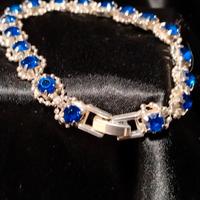 bracciale  vintage pietre blu