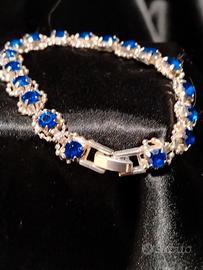 bracciale  vintage pietre blu