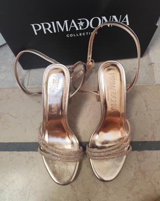 Sandalo donna rosa-oro 