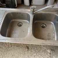 lavello in  acciaio inox