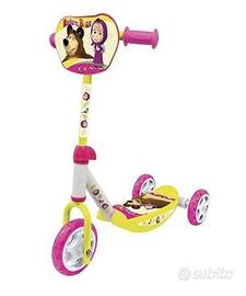 Monopattino 3 ruote per bambini Masha e Orso