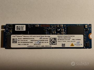 SSD Intel Optane H10 da 256Gb Mod. HBRPEKNX0101AL