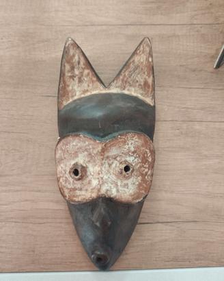 Autentica maschera tribale in legno