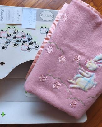Coperta lettino rosa marca Somma, pura lana