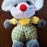 Peluche animali: topo, koala, pesce, lupo, elefant