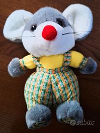 Peluche animali: topo, koala, pesce, lupo, elefant