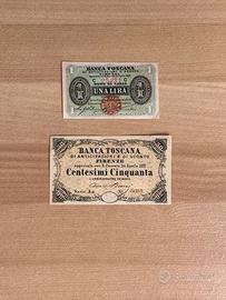 Lotto lire Banca Toscana 1870