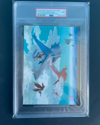 Pokemon Center Latias Latios Roam Postcard PSA 9