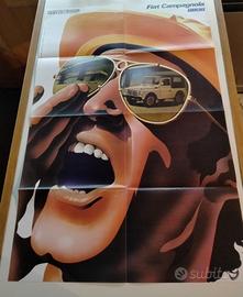 POSTER QUATTRORUOTE "FIAT CAMPAGNOLA" ANNO 1974