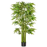 Pianta Finta di Bambù Alta 160cm con Vaso Nero per
