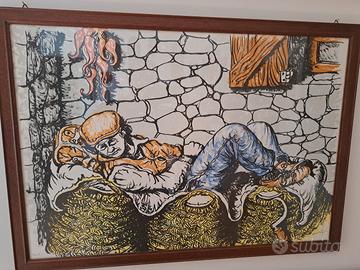 disegno con cornice pezzo unico