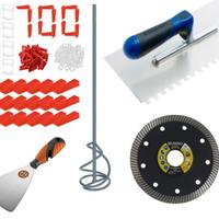 Kit completo attrezzi posa piastrelle fai da te
