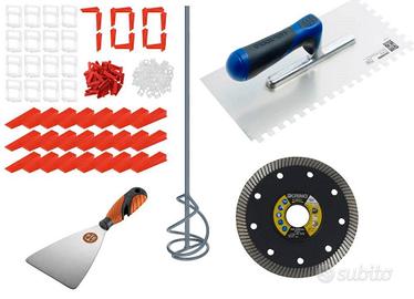 Kit completo attrezzi posa piastrelle fai da te