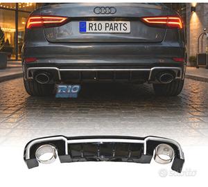 DIFFUSORE AUDI A3 SEDAN SLINE 17-20 LOOK RS3 + TER