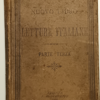 Antico libro scolastico "Letture italiane"