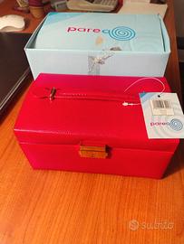 Porta Gioie Parea Rosso Pelle Specchio Nuovo