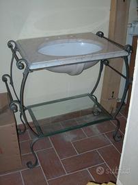 Mobile bagno ferro battuto