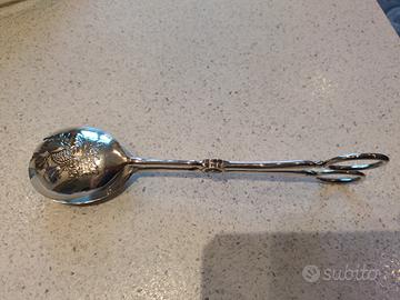 pinze vintage per insalata in silver  plate