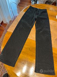 Pantalone nero con Swarovski