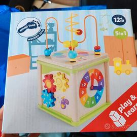 cubo multiattività montessori, 5 in 1