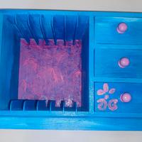 Organizzatore CD in legno pitturato