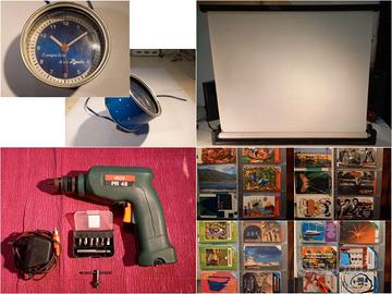 Anni 60: Orologio Baci Perugina, Telo cinema, Sche