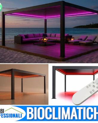 Pergole bioclimatiche 6x4 motorizzate con luci LED