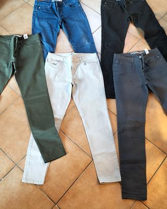 set 5 pantaloni donna skinny 44-46
