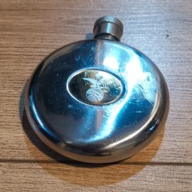 fiaschetta vintage fernet branca anni 80 acciaio