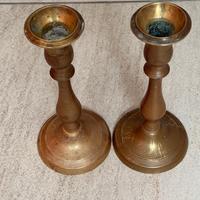 2 candelabri in ottone