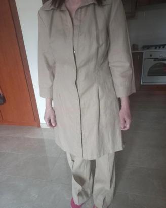 Completo giacca/spolverino+pantalon donna avvitato