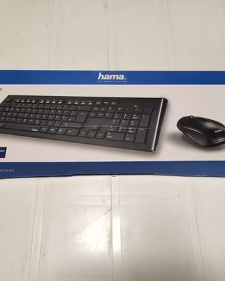 Set completo di tastiera e mouse wireless HAMA