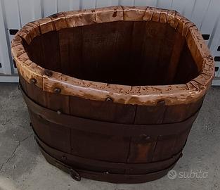 ANTICO STUPENDO GRANDE SECCHIO PER VINACCIA