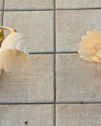 Coppia Applique da soffitto/Parete in foglia