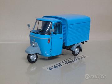Piaggio Ape 501 Van 1979 Blu Closed Mitica 1/18