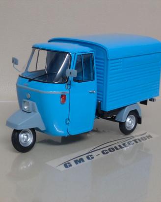Piaggio Ape 501 Van 1979 Blu Closed Mitica 1/18