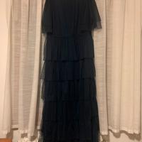 Abito curvy cerimonia blu