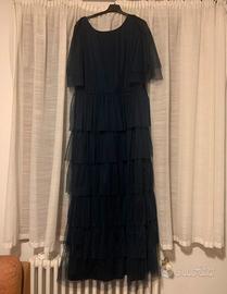 Abito curvy cerimonia blu