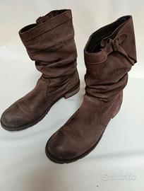 stivaletti marroni n. 39 - Vera Gomma 