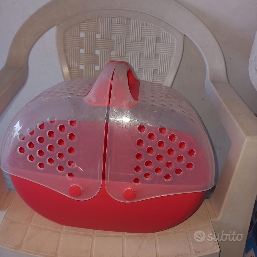 Trasportino Per Animali Piccoli - Per Criceti, Conigli, Porcellini D'India, Grigio, Resistente - Foto 5