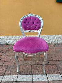 Sedia vintage rosa