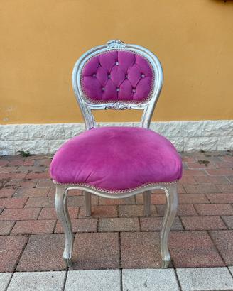 Sedia vintage rosa