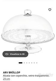 Alzata in vetro porta torte 