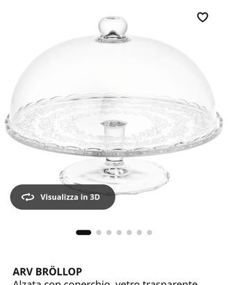 Alzata in vetro porta torte 