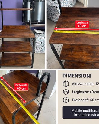 Scaffale mobile multifunzione