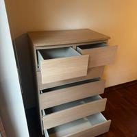 Cassettiera Malm Ikea rovere