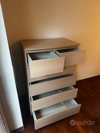 Cassettiera Malm Ikea rovere
