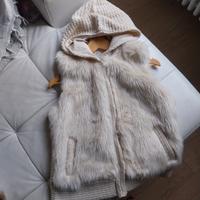 gilet con ecopelliccia 