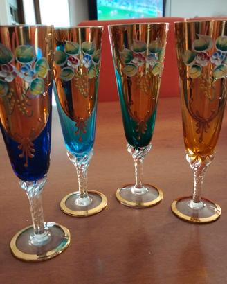 4 bicchieri vintage 