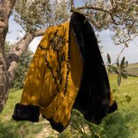 Giacca vintage italiana in shearling e suede